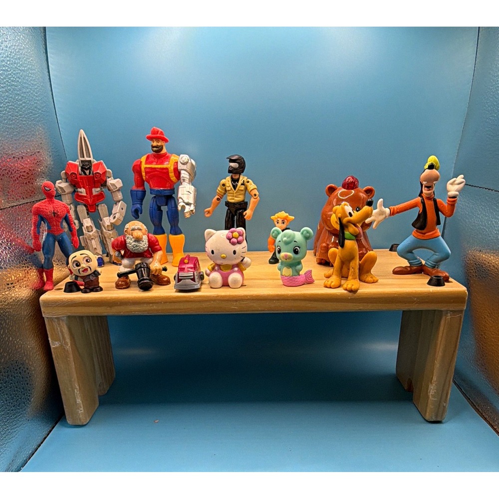 VTech Disney Marvel Hello Kitty Plastic Figures Lot Spider-Man Goofy Pluto